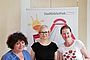 Umweltstadträtin Martina Pürkl, Petra Piuk und Bibliotheksleiterin Beatrice Hrusa